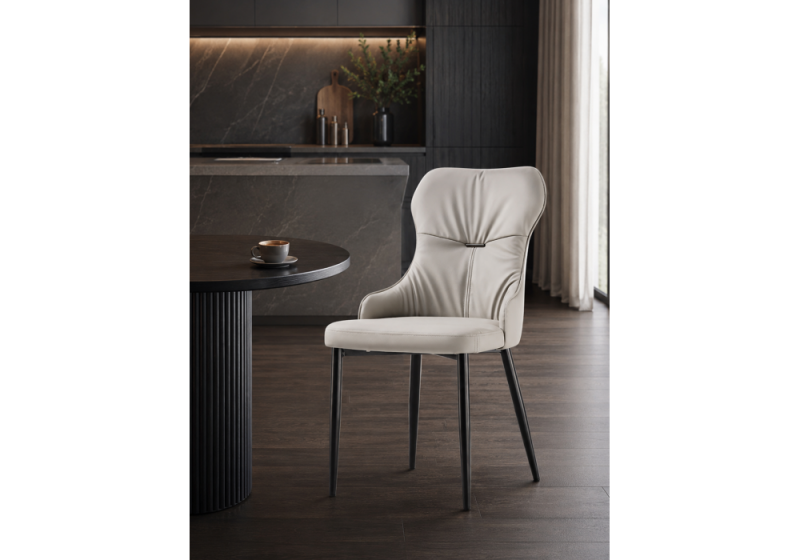 Стул на металлокаркасе Neli beige / black (49x60x90)