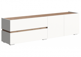 ТВ-тумба Атлон белый / дуб вотан (180x37x49)