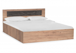 Кровать Taika 160х200 дуб золотой / камень темный (163,4x)