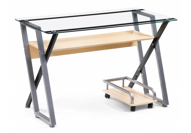 Офисная мебель Gunar silver gray / clear glass (60x75). 