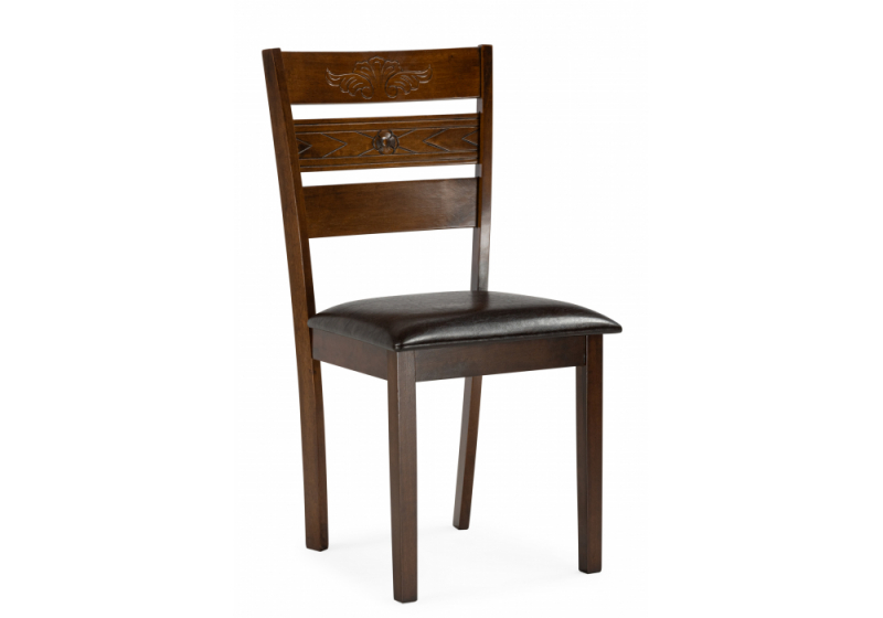 Стул деревянный Simol темно-коричневый / коричневый (44,5x54,5x90). 